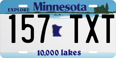 MN license plate 157TXT