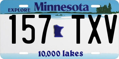 MN license plate 157TXV