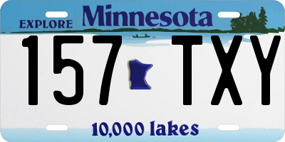 MN license plate 157TXY