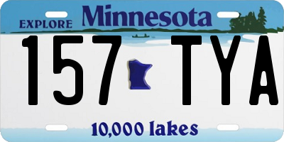 MN license plate 157TYA