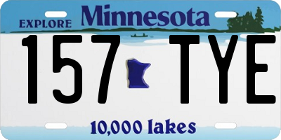 MN license plate 157TYE