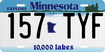 MN license plate 157TYF