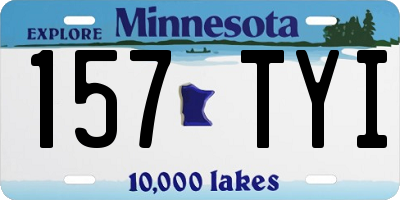 MN license plate 157TYI