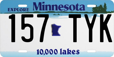 MN license plate 157TYK