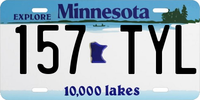 MN license plate 157TYL