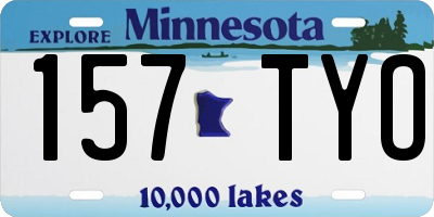 MN license plate 157TYO