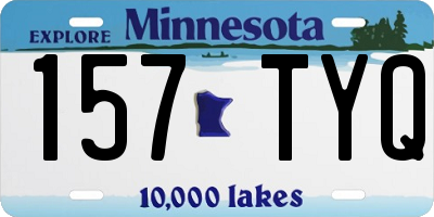 MN license plate 157TYQ