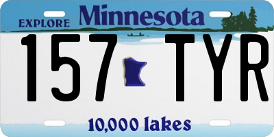 MN license plate 157TYR