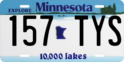 MN license plate 157TYS