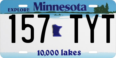 MN license plate 157TYT