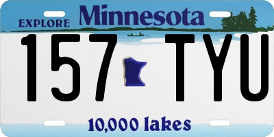 MN license plate 157TYU