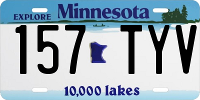 MN license plate 157TYV