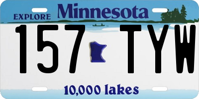 MN license plate 157TYW