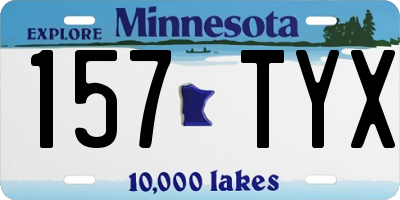 MN license plate 157TYX