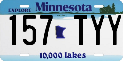 MN license plate 157TYY