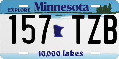 MN license plate 157TZB