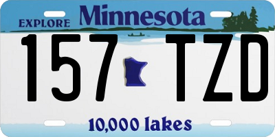 MN license plate 157TZD