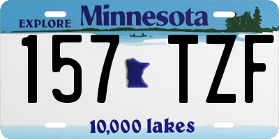 MN license plate 157TZF