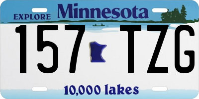 MN license plate 157TZG