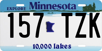 MN license plate 157TZK
