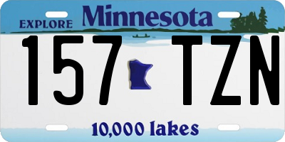 MN license plate 157TZN