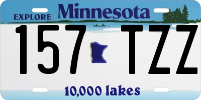MN license plate 157TZZ