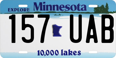 MN license plate 157UAB