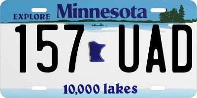 MN license plate 157UAD
