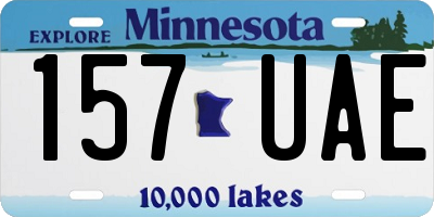 MN license plate 157UAE