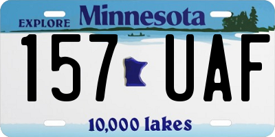 MN license plate 157UAF