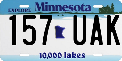 MN license plate 157UAK
