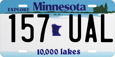 MN license plate 157UAL