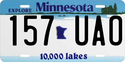 MN license plate 157UAO
