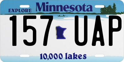 MN license plate 157UAP