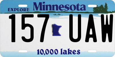 MN license plate 157UAW