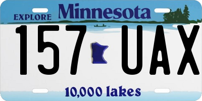 MN license plate 157UAX