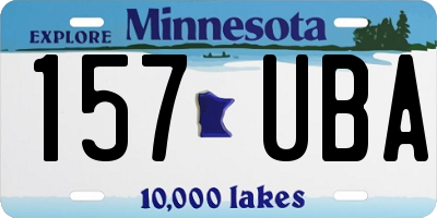 MN license plate 157UBA