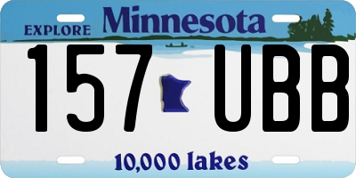 MN license plate 157UBB