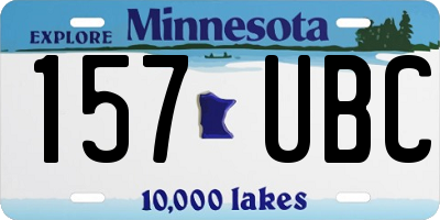 MN license plate 157UBC