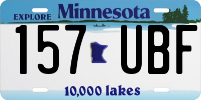 MN license plate 157UBF