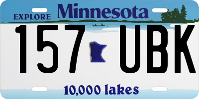 MN license plate 157UBK