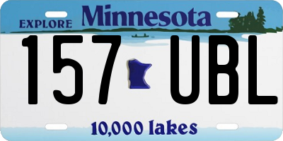 MN license plate 157UBL