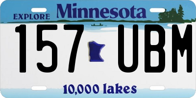 MN license plate 157UBM
