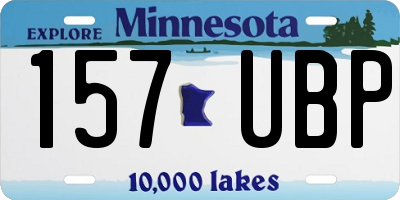 MN license plate 157UBP