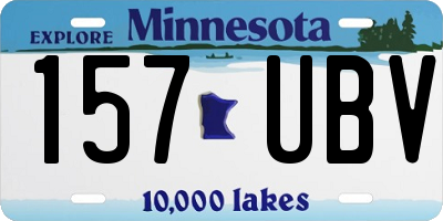 MN license plate 157UBV