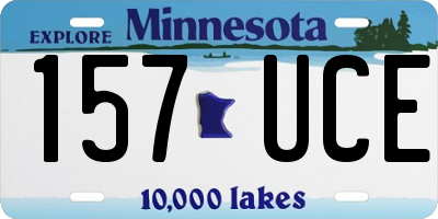 MN license plate 157UCE