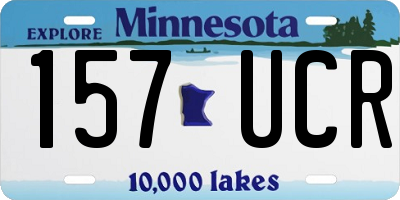 MN license plate 157UCR