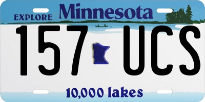 MN license plate 157UCS