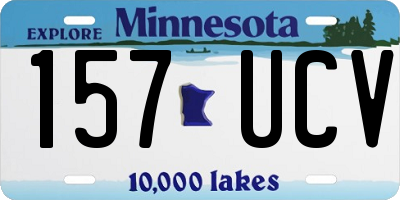 MN license plate 157UCV