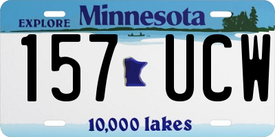 MN license plate 157UCW